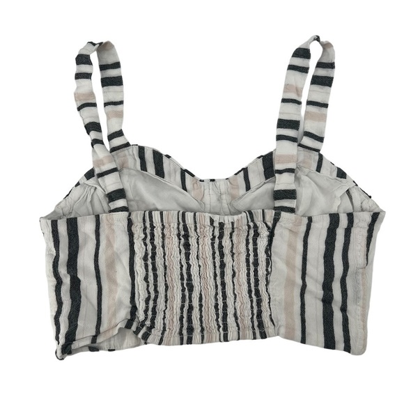 American Eagle Outfitters White Gray Tan Striped Bralette Size Medium Women’s - Picture 3 of 5